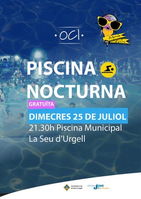 Piscina nocturna adreçada als joves, d’entrada gratuïta 