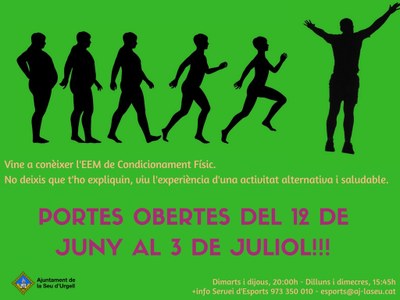 Portes obertes del 12 de juny al 3 de juliol de l’activitat esportiva municipal de condicionament físic