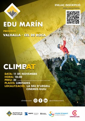 Projecció solidària del documental Valhalla-Cel de Roca amb l’escalador Edu Marín a la Seu d’Urgell 