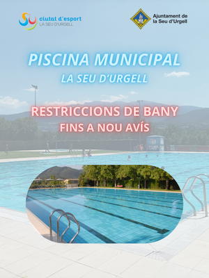 Restringit el bany a la piscina municipal de la Seu a causa de la presència de femta a l’aigua 