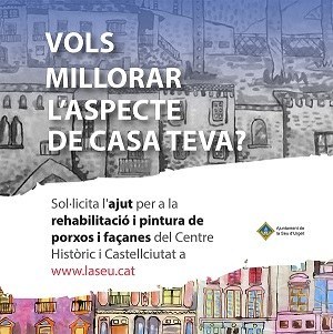 S’obre la convocatòria dels ajuts per rehabilitar i repintar porxos i façanes del centre històric de la Seu d’Urgell i Castellciutat 