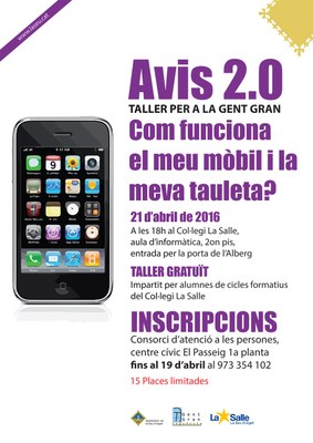 Taller gratuït per a gent gran per aprendre a fer funcionar un smartphone i una tauleta 