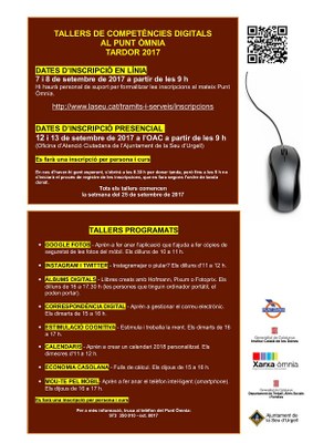 Un taller d’estimulació cognitiva, novetat dels cursos de tardor del Punt Òmnia de la Seu d’Urgell  