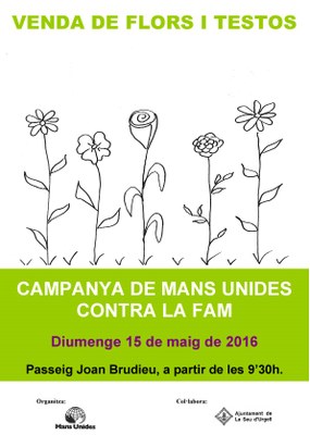 Venda solidària de testos i flors al passeig Joan Brudieu 