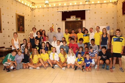 Visita del club de piragüisme d'Augsburg a l'Ajuntament de la Seu d'Urgell 
