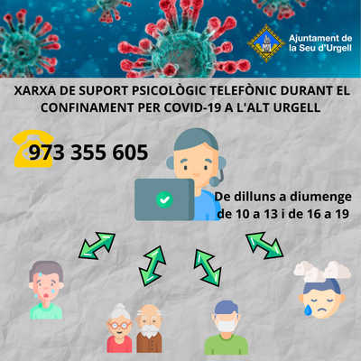 Xarxa telefònica de suport psicològic durant el confinament per COVID19 a l’Alt Urgell 