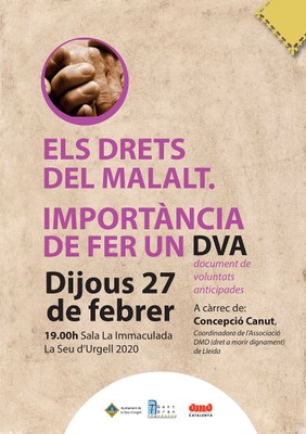 Xerrada sobre els drets del malalt i la importància de fer un document de voluntats anticipades 